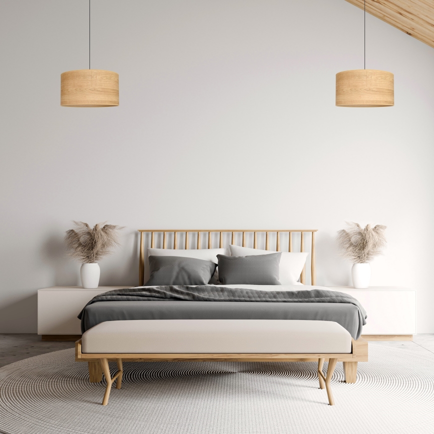Suspension filaire ALBA 1xE27/15W/230V diam. 45 cm marron/noir