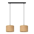 Suspension filaire ALBA 2xE27/15W/230V marron/noir