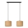 Suspension filaire ALBA 2xE27/15W/230V marron/noir