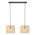 Suspension filaire ALBA 2xE27/15W/230V rotin/noir