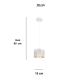 Suspension filaire ALDO 1xE27/60W/230V diam. 15 cm blanc