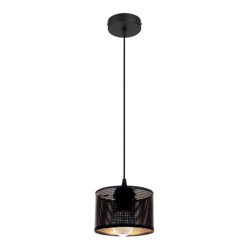 Suspension filaire ALDO 1xE27/60W/230V diam. 15 cm noir