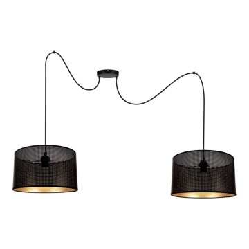 Suspension filaire ALDO 2xE27/60W/230V araignée noir