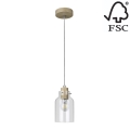 Suspension filaire ALESSANDRO 1xE27/60W/230V chêne - certifié FSC