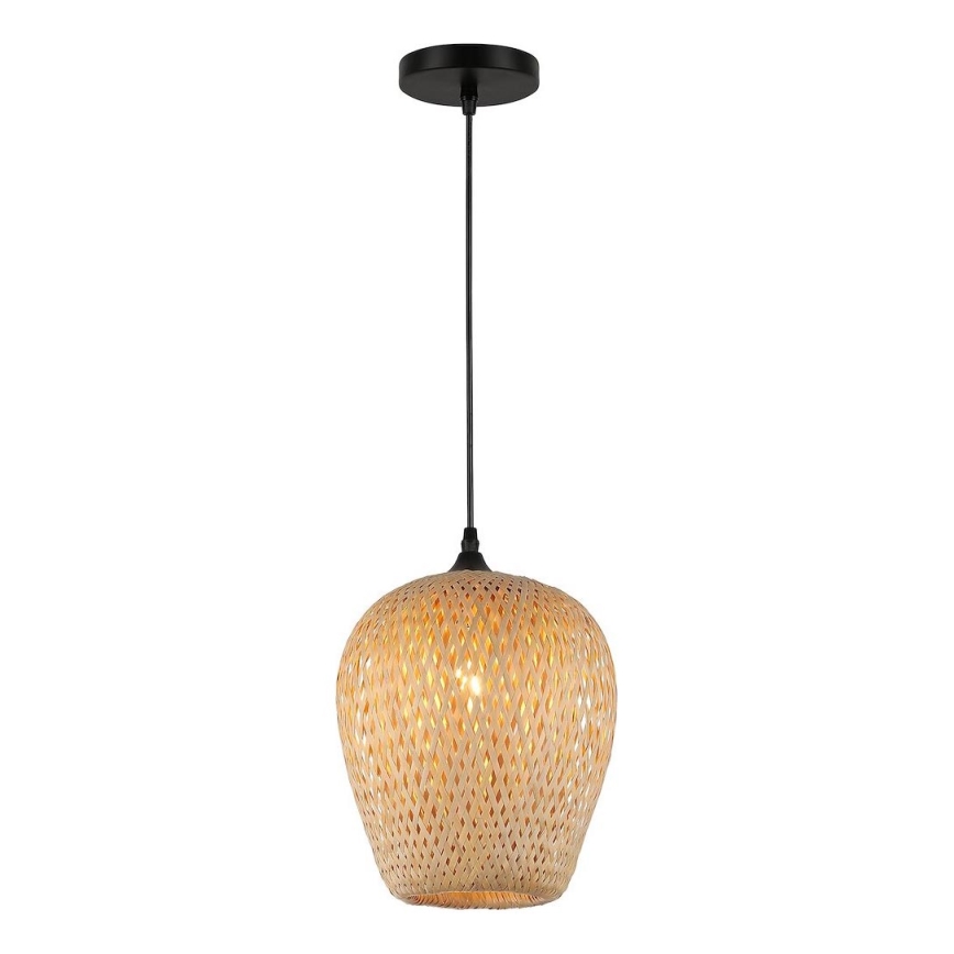 Suspension filaire ALMA 1xE27/60W/230V d. 23 cm bambou
