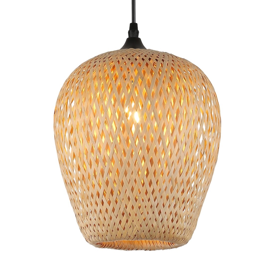 Suspension filaire ALMA 1xE27/60W/230V d. 23 cm bambou