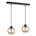 Suspension filaire AMBRE WOOD 2xE27/60W/230V