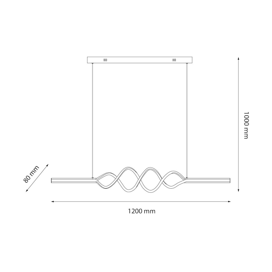 Suspension filaire ANCONA LED/36W/230V doré