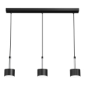 Suspension filaire ARENA 3xGX53/11W/230V noir/chrome brillant