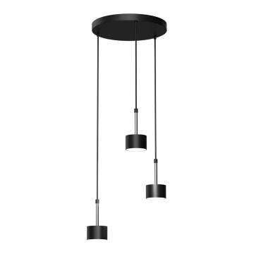 Suspension filaire ARENA 3xGX53/11W/230V noir/chrome brillant