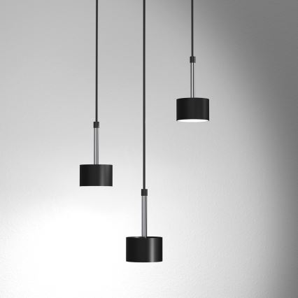 Suspension filaire ARENA 3xGX53/11W/230V noir/chrome brillant