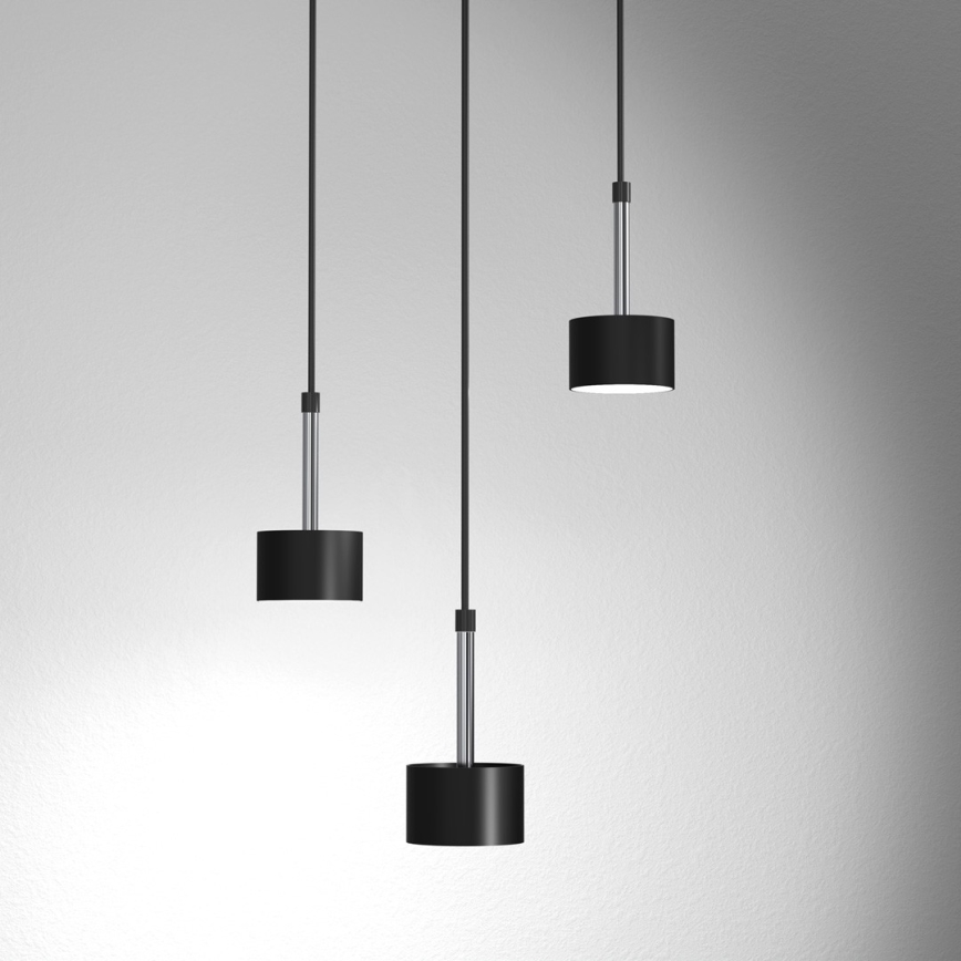 Suspension filaire ARENA 3xGX53/11W/230V noir/chrome brillant