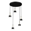 Suspension filaire ARENA 5xGX53/11W/230V noir/gold