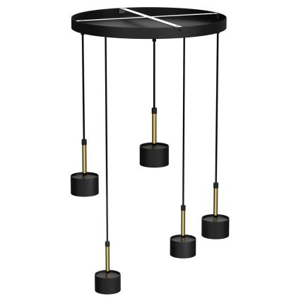 Suspension filaire ARENA 5xGX53/11W/230V noir/gold