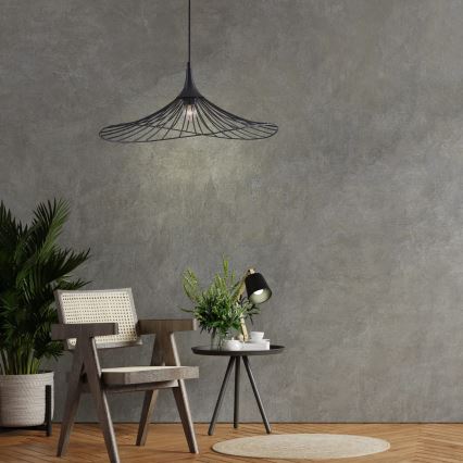 Suspension filaire ARIELLE 1xE27/20W/230V d. 50 cm noir