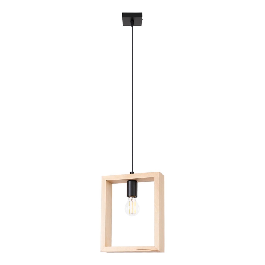 Suspension filaire ARIES 1xE27/15W/230V hêtre/beige