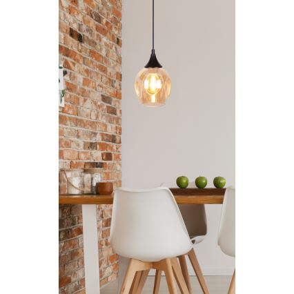 Suspension filaire ASPA 1xE27/40W/230V noir