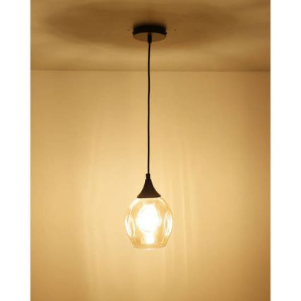 Suspension filaire ASPA 1xE27/40W/230V noir