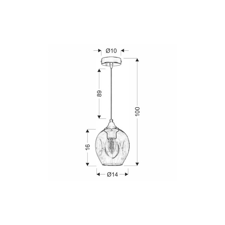 Suspension filaire ASPA 1xE27/40W/230V noir