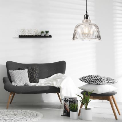 Suspension filaire ASTA 1xE27/60W/230V chrome brillant