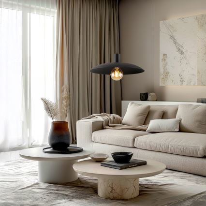 Suspension filaire ASTRA 1xE27/15W/230V d. 41 cm noir