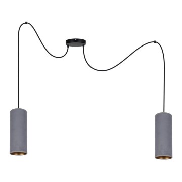 Suspension filaire AVALO 2xE27/60W/230V araignée gris