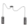 Suspension filaire AVALO 2xE27/60W/230V araignée gris/noir