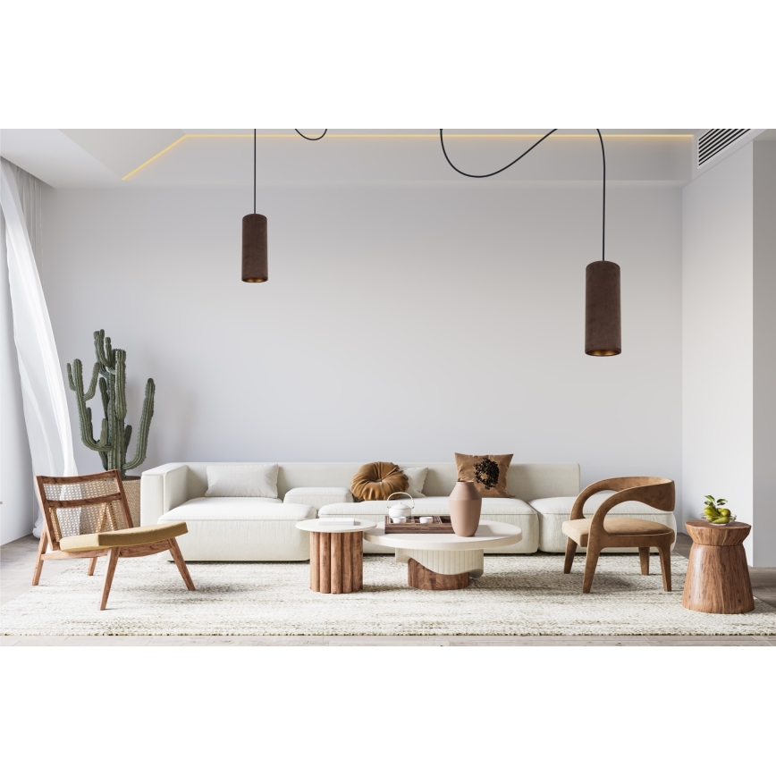 Suspension filaire AVALO 2xE27/60W/230V araignée marron/cuivre