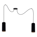 Suspension filaire AVALO 2xE27/60W/230V araignée noir
