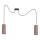 Suspension filaire AVALO 2xE27/60W/230V araignée rose/cuivre