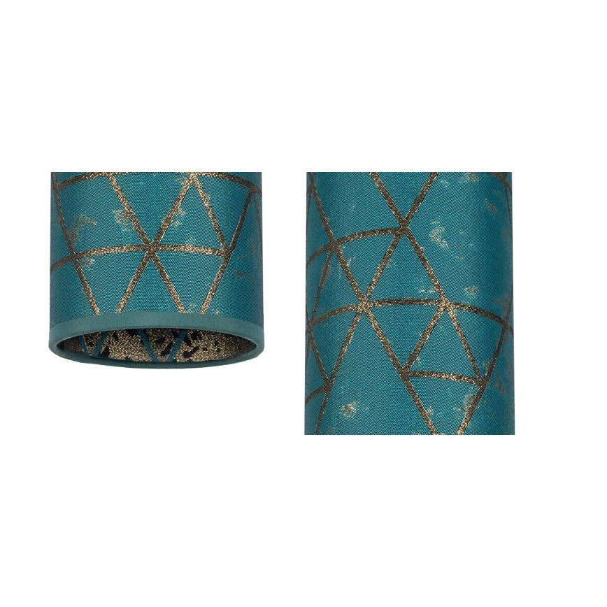Suspension filaire AVALO 2xE27/60W/230V araignée turquoise/doré