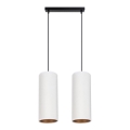 Suspension filaire AVALO 2xE27/60W/230V blanc/cuivre
