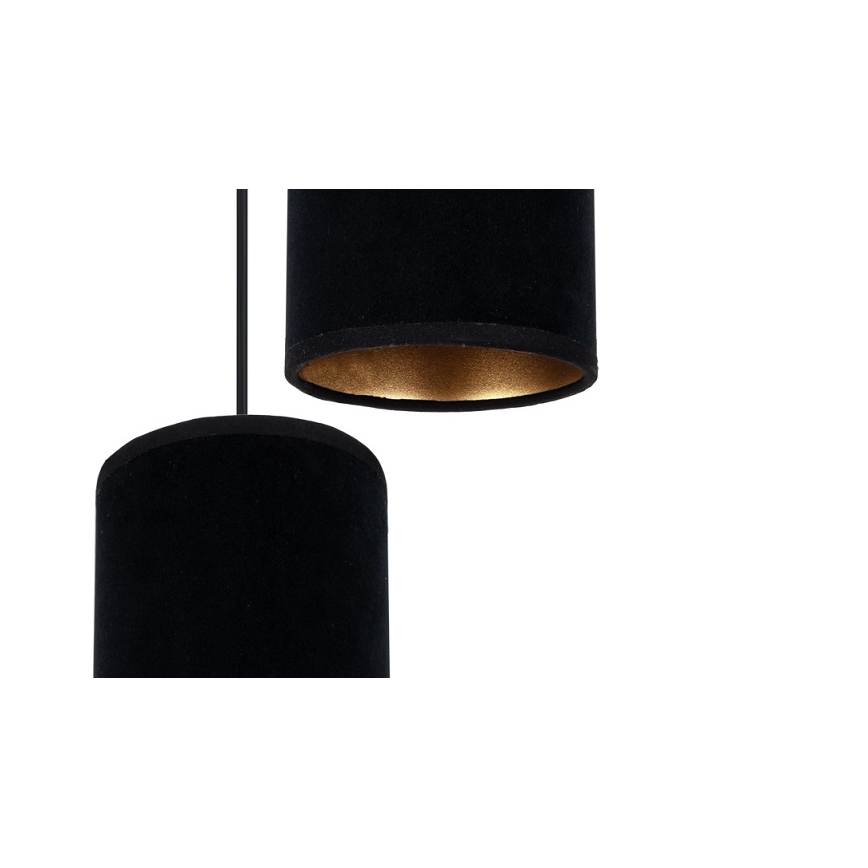 Suspension filaire AVALO 3xE27/60W/230V diam. 35 cm noir
