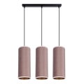 Suspension filaire AVALO 3xE27/60W/230V rose/cuivre