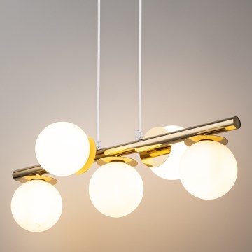 Suspension filaire AVOLA 5xG9/12W/230V doré