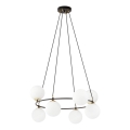 Suspension filaire AZURA 8xE14/10W/230V noir/blanc