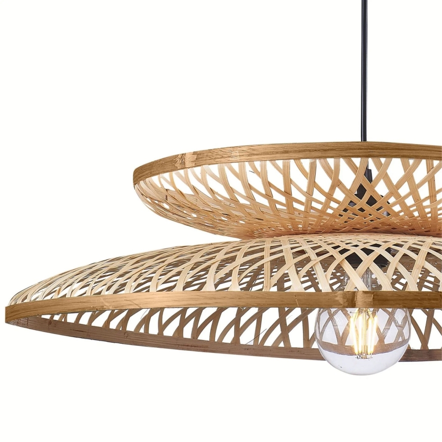 Suspension filaire BALI 1xE27/20W/230V d. 60 cm bambou