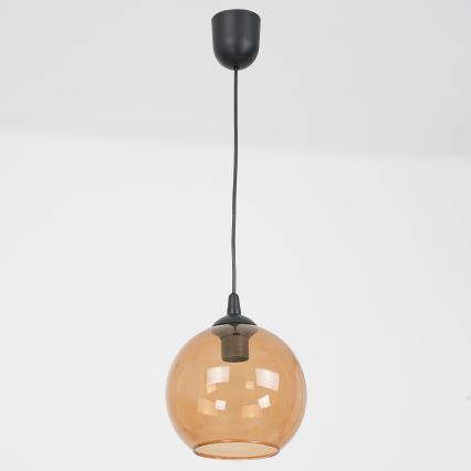 Suspension filaire BALL 1xE27/60W/230V d. 20 cm beige