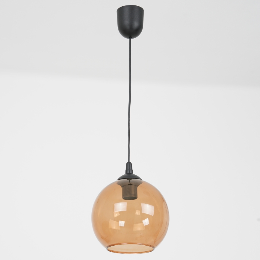 Suspension filaire BALL 1xE27/60W/230V d. 20 cm beige