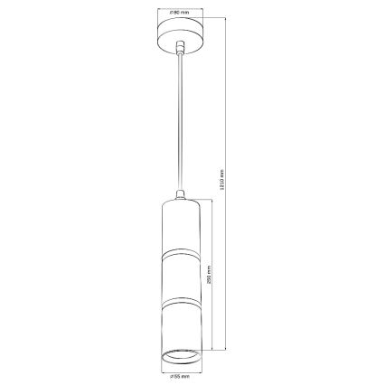 Suspension filaire BAMBOO 1xGU10/10W/230V blanc