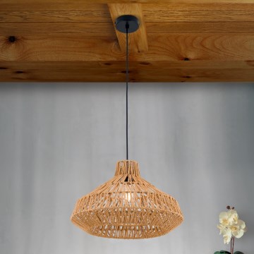 Suspension filaire BASKET 1xE27/40W/230V d. 40 cm chanvre