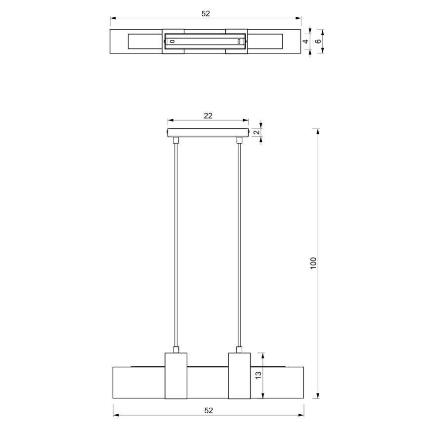 Suspension filaire BELEN 3xGU10/8W/230V