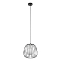 Suspension filaire BELL 1xG9/12W/230V d. 24 cm noir/chrome brillant