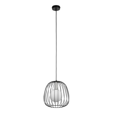 Suspension filaire BELL 1xG9/12W/230V d. 24 cm noir/chrome brillant