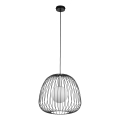 Suspension filaire BELL 1xG9/12W/230V d. 33 cm noir/chrome brillant