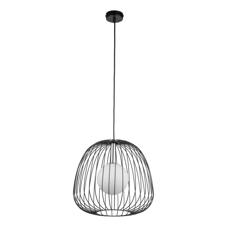 Suspension filaire BELL 1xG9/12W/230V d. 33 cm noir/chrome brillant