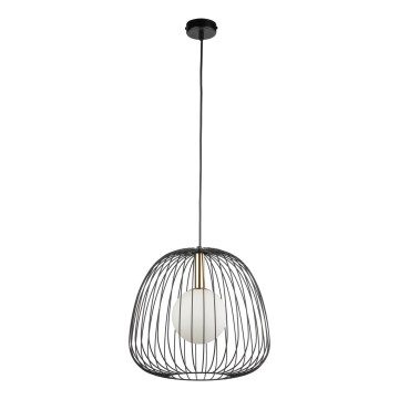 Suspension filaire BELL 1xG9/12W/230V d. 33 cm noir/doré