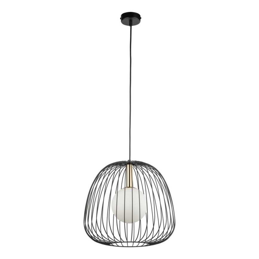 Suspension filaire BELL 1xG9/12W/230V d. 33 cm noir/doré