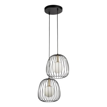 Suspension filaire BELL 2xG9/12W/230V noir/doré