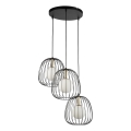 Suspension filaire BELL 3xG9/12W/230V noir/doré